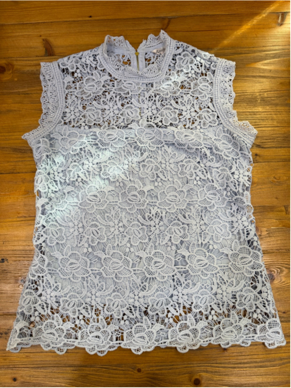 Nanette Lepore Lace Blouse Size S Light Blue